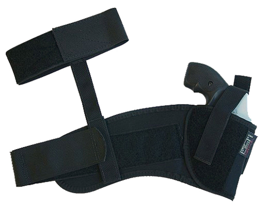 Uncle Mike's 88101 Ankle Holster Ankle Size 10 Black Kodra Nylon Velcro Fits Small Autos .22-.25 Cal Right Hand