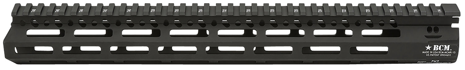 BCM MCMR15556BLK BCMGunfighter MCMR 15" M-LOK, Free-Floating Style Made of Aluminum with Black Anodized Finish for AR-Platform