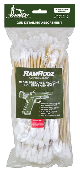 RamRodz 80250 Gun Detailing Cleaning Swabs Cotton/Bamboo 250 Per Bag