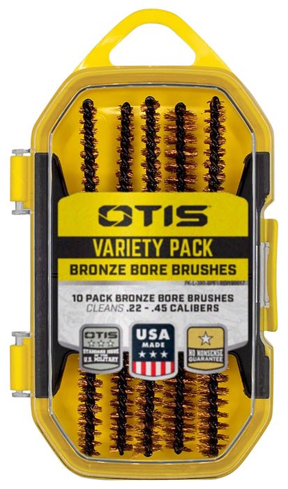 Otis FG380BP Variety Brushes  Multi-Caliber Rifle/Pistol Firearm Bronze Bristles 10 Pk.