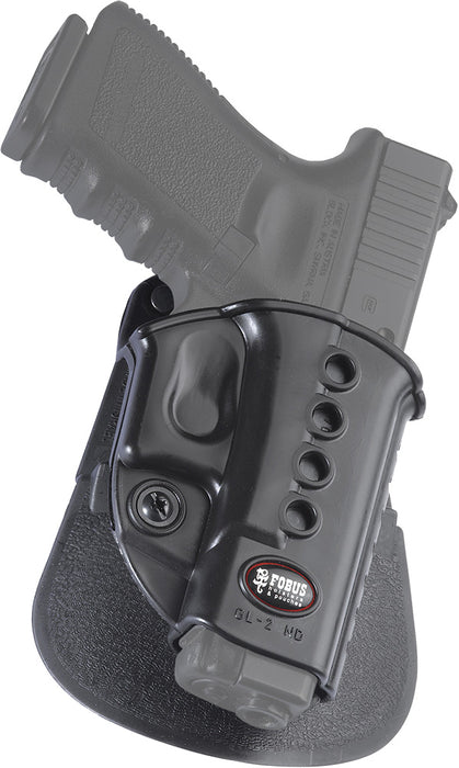 Fobus GL2E2 Passive Retention Evolution OWB Black Polymer Paddle Fits Glock 22 Compatible w Glock 19/22/26  Right Hand