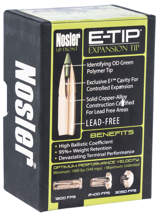 Nosler 59765 E-Tip  6.5 Creedmoor .264 120 gr Spitzer/ 50 Per Box