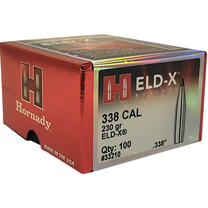 Hornady 33210 ELD-X  338 Cal .338 230 gr Extremely Low Drag eXpanding 100 Per Box/ 15 Case