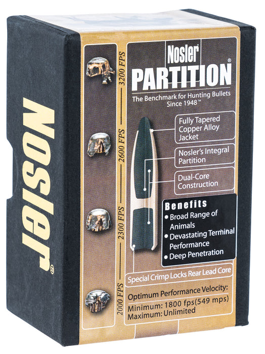 Nosler 35277 Partition  8mm .323 200 gr Partition Spitzer/ 50 Per Box