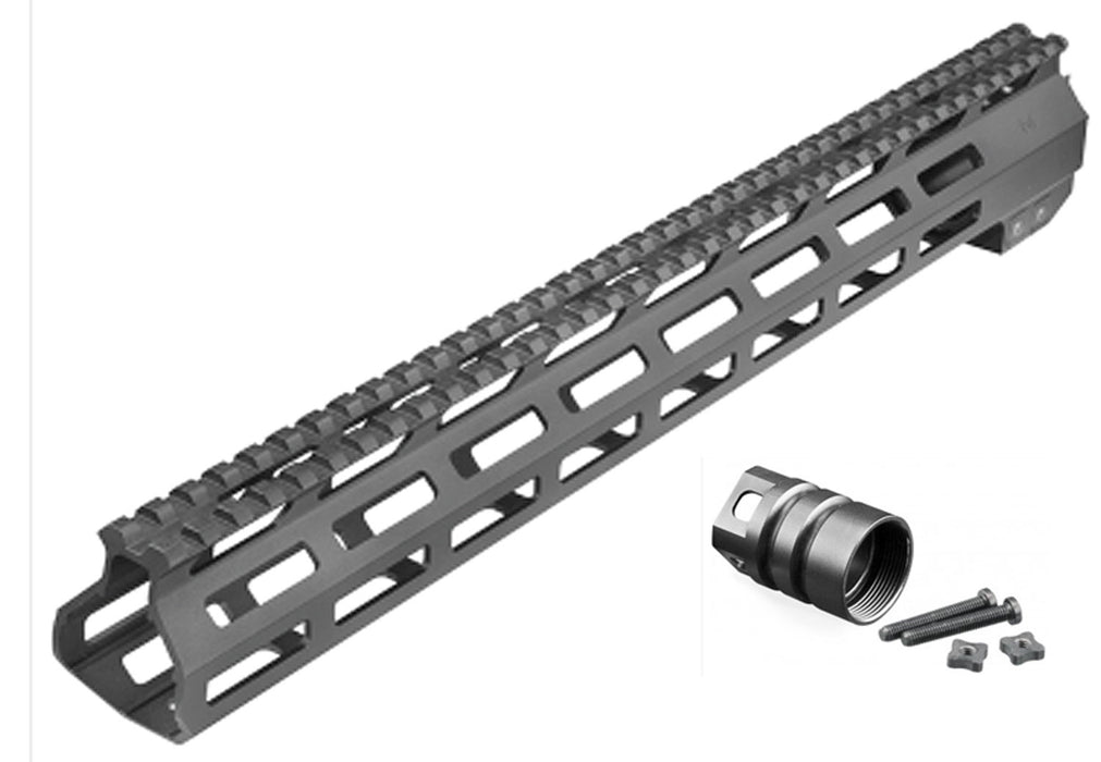 Aim Sports MTM13H308 AR Handguard  13.50" High M-LOK Style Made of 6061-T6 Aluminum with Black Anodized Finish for 308 Cal AR-10