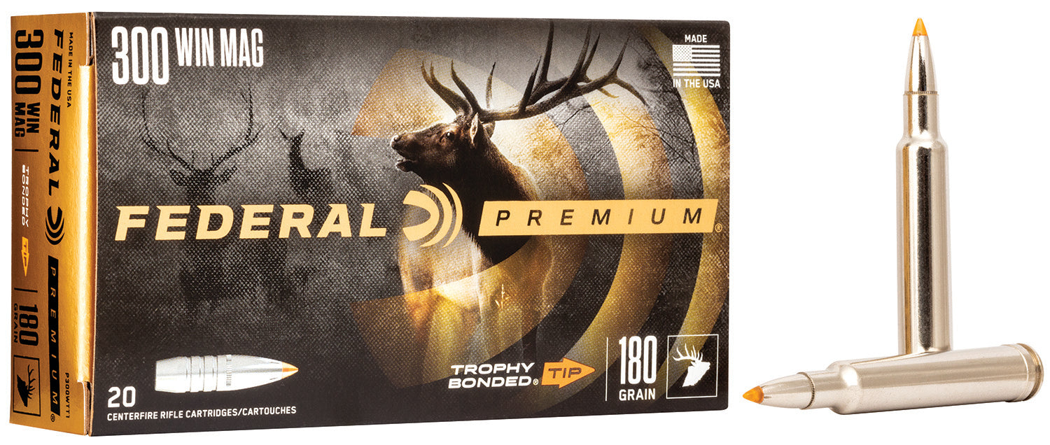 Federal P300WTT1 Premium  300 Win Mag 180 gr 2960 fps Trophy Bonded Tip 20 Bx/10 Cs