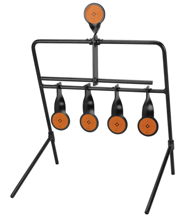 Caldwell 902365 Resetting  Rimfire Resetting Steel Target Black/Orange Impact Enhancement Motion 2.50"