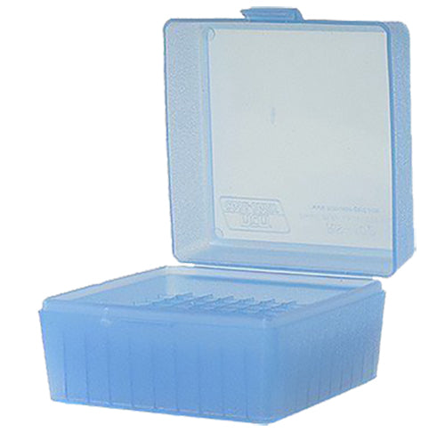 MTM RS-100-24 Case-Gard R-100 Multi-Caliber Rifle Clear Blue Polypropylene 100rd