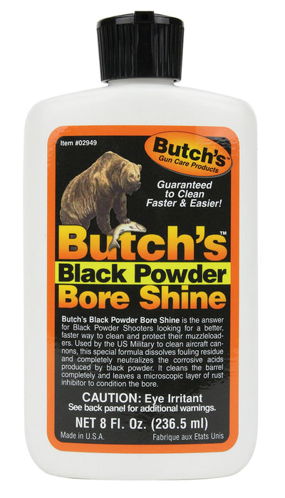 Butchs 02949 Black Powder Bore Shine 8 oz Squeeze Bottle