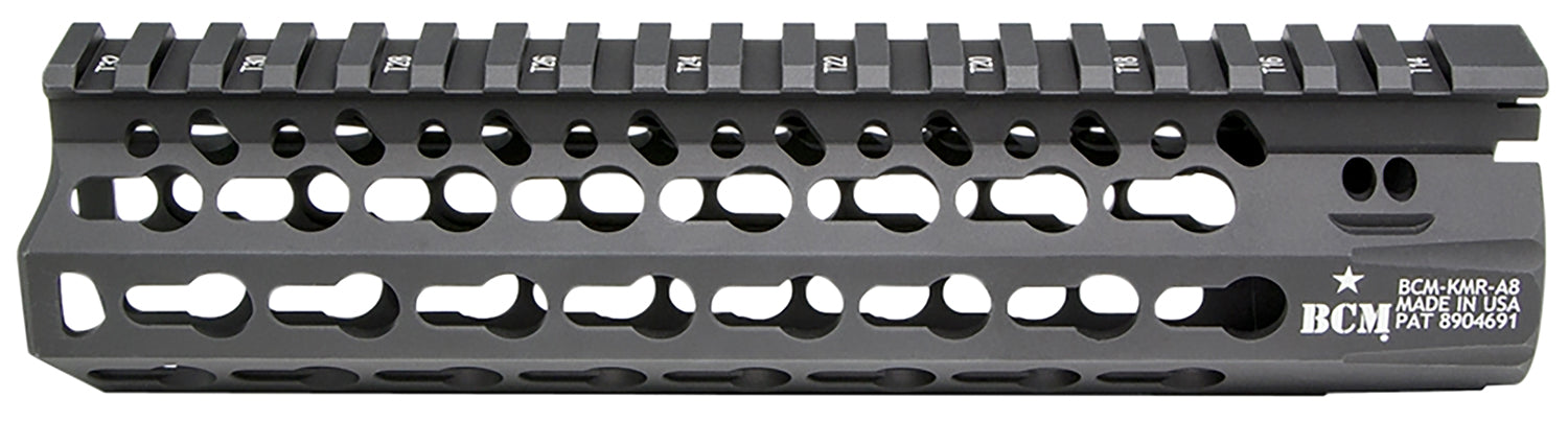 BCM KMRA8556BK KMR Alpha Handguard 8" Keymod Style Made of Aluminum with Black Anodized Finish for AR-15