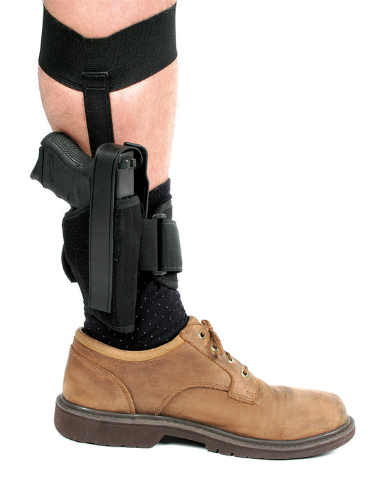 Blackhawk 40AH00BKL Ankle  Size 00 Black Cordura Fits Sm Frame 5rd Revolver w/Hammer Spur, Velcro Mount, Left Hand