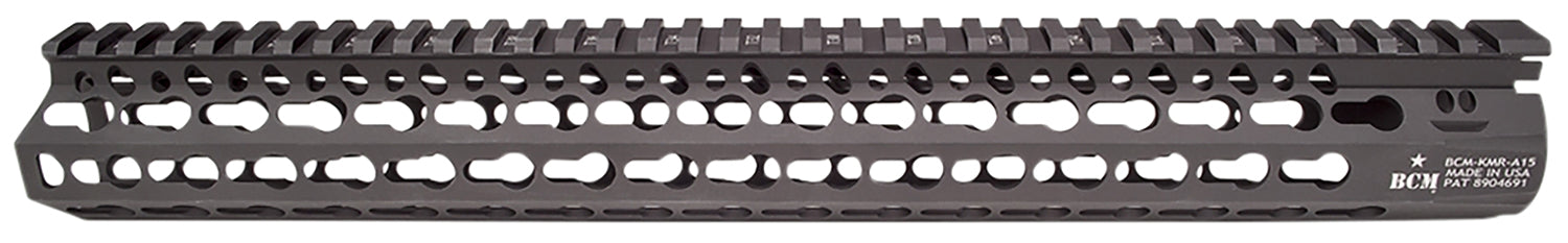 BCM KMRA15556BK KMR Alpha Handguard 15" Keymod Style Made of Aluminum with Black Anodized Finish for AR-15