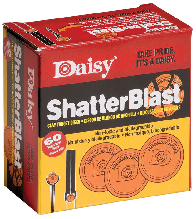 Daisy 990873406 ShatterBlast Target Disks 2" Clays .22-.50 Ammo 60 Count