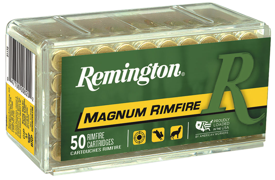 Remington Ammunition 21172 RimFire Magnum  22 WMR 40 gr Pointed Soft Point (PSP) 50 Bx/40 Cs