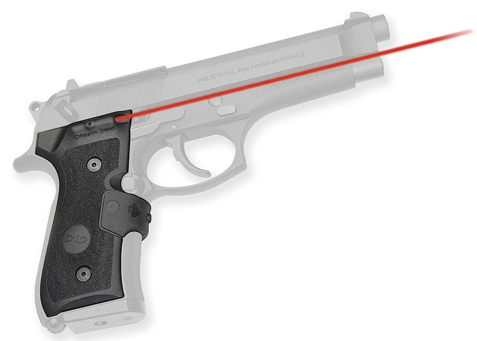 Crimson Trace 0119201 LG-402 Mil-Spec Lasergrips  Black Red Laser Beretta 92/96/M9