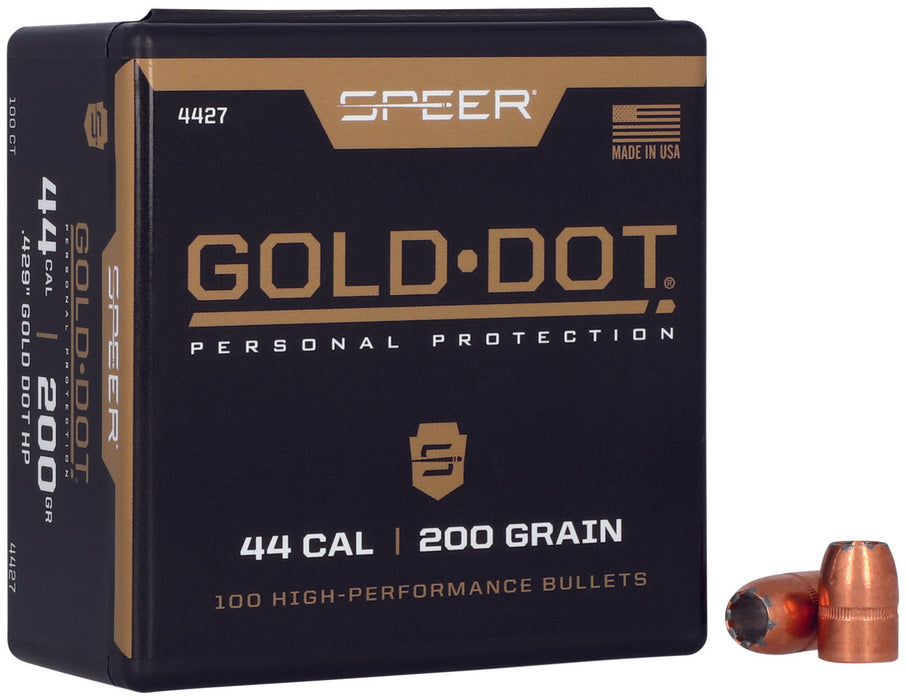 Speer 4427 Gold Dot Personal Protection 44 Cal .429 200 gr Hollow Point 50 Per Box/ 5 Case