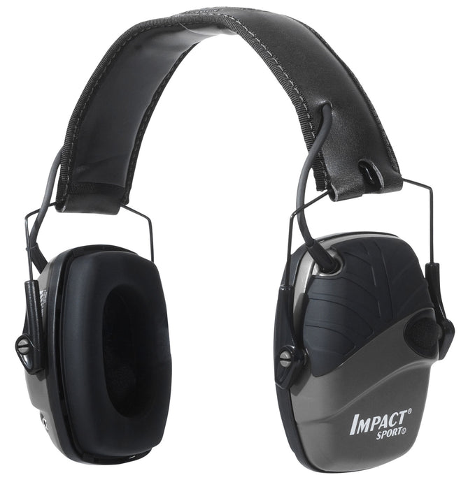 Howard Leight R02524 Impact Sport Electronic Muff 22 dB Over the Head Gray/Black Adult 1 Pair