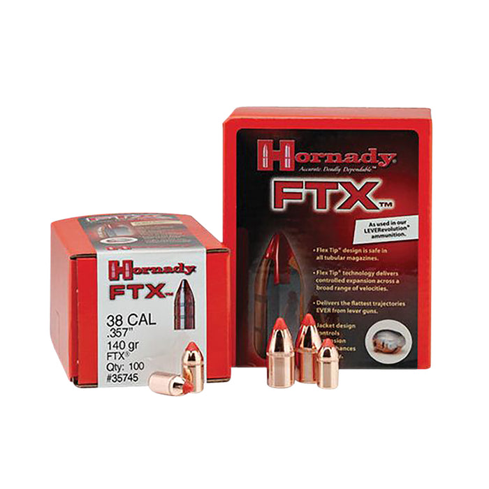 Hornady 35745 FTX  38 Cal .357 140 gr Flex Tip eXpanding 100 Per Box/ 15 Case