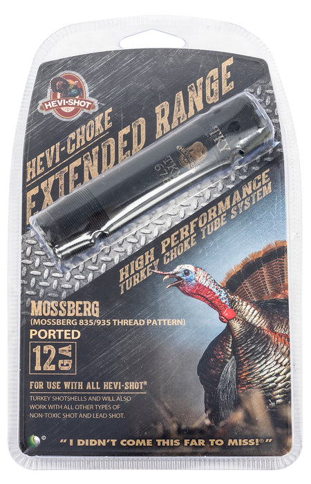 HEVI-Shot 450127 Hevi-Choke Turkey Mossberg 12 Gauge Extended Range 17-4 Stainless Steel Black (Ported)