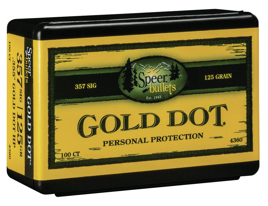 Speer 4360 Gold Dot Personal Protection 357 Sig .357 125 gr Hollow Point 100 Per Box/ 5 Case