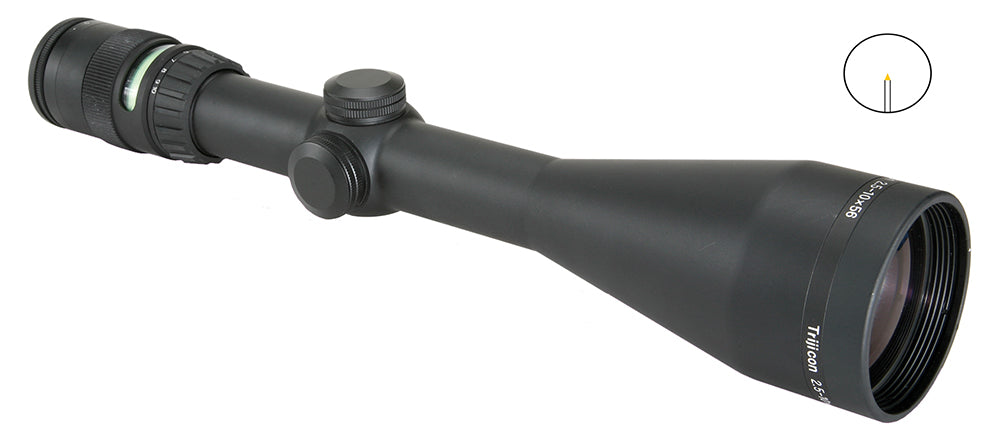 Trijicon 200033 AccuPoint  Black Hardcoat Anodized 2.5-10x56mm 30mm Tube, Illuminated Green Triangle Post Reticle