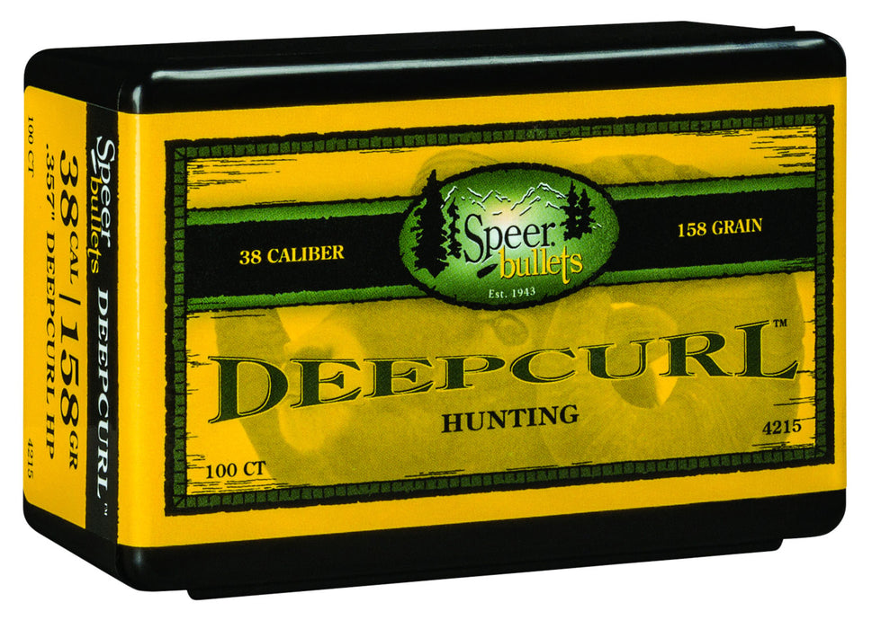 Speer 4215 DeepCurl  38 Cal .357 158 gr Hollow Point 100 Per Box/ 5 Case