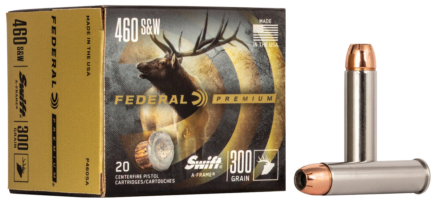 Federal P460SA Premium Hunting 460 S&W Mag 300 gr Swift A-Frame (SWFR) 20 Per Box/10 Cs