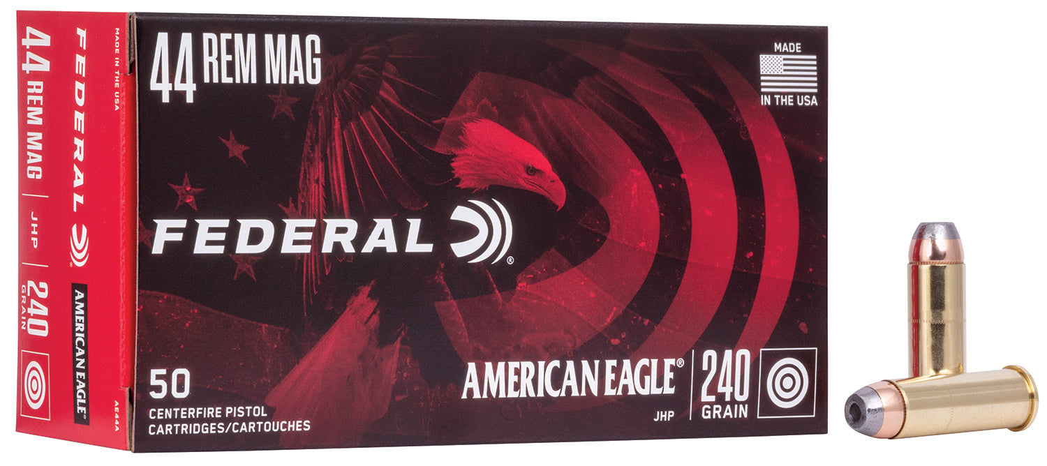 Federal AE44A American Eagle  44 Rem Mag 240 gr 1230 fps Jacketed Hollow Point (JHP) 50 Bx/20 Cs
