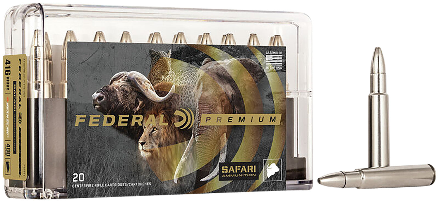 Federal P416T1 Premium Safari Cape-Shok 416 Rigby 400 gr 2300 fps Trophy Bonded Bear Claw (TBBC) 20 Bx/10 Cs