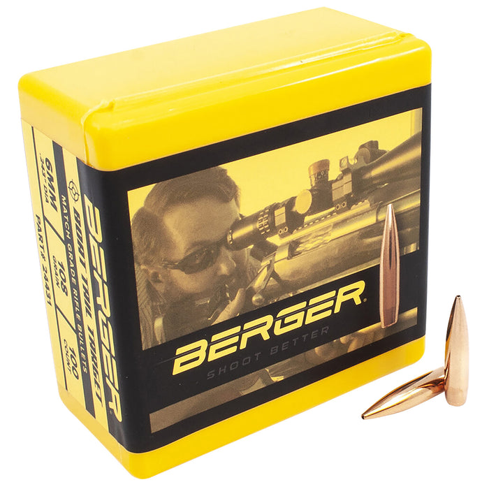 Berger Bullets 24431 Target Match Grade 6mm 108gr Boat Tail 100/Box