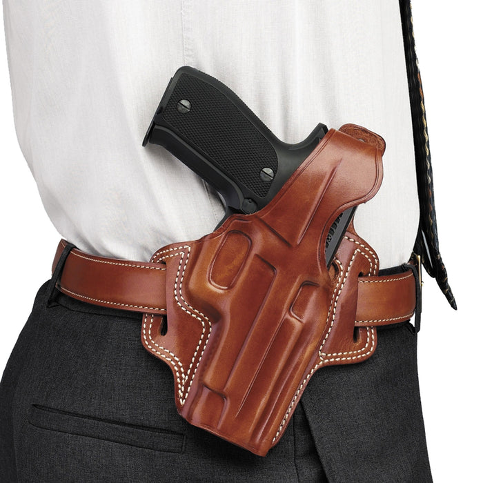 Galco FL114 Fletch  OWB Tan Leather Belt Slide Fits S&W K Frame Fits Ruger Security-Six Right Hand