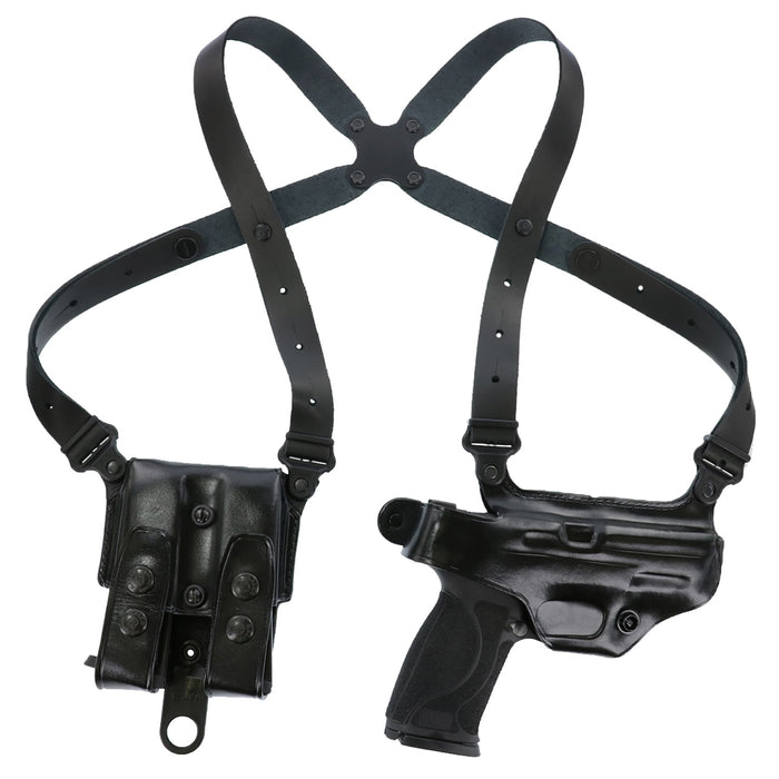 Galco MC212B Miami Classic Shoulder System Size Fits Chest Up To 56" Black Leather Fits 1911 Fits 3.50" Barrel Right Hand