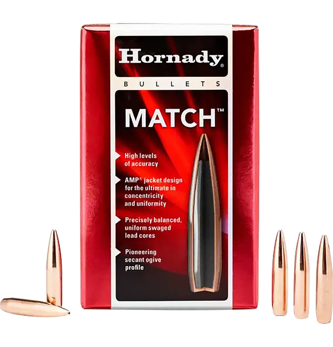 Hornady 2458 Match  6mm .243 105 gr Hollow Point Boat Tail Match 100 Per Box/ 25 Case