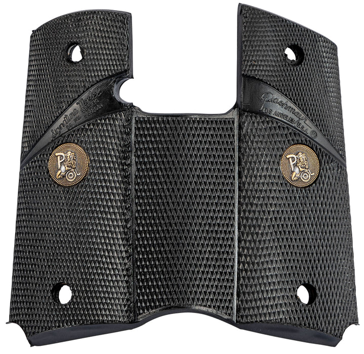 Pachmayr 02545 Signature Grip Wraparound Checkered Black Rubber for Colt Officer