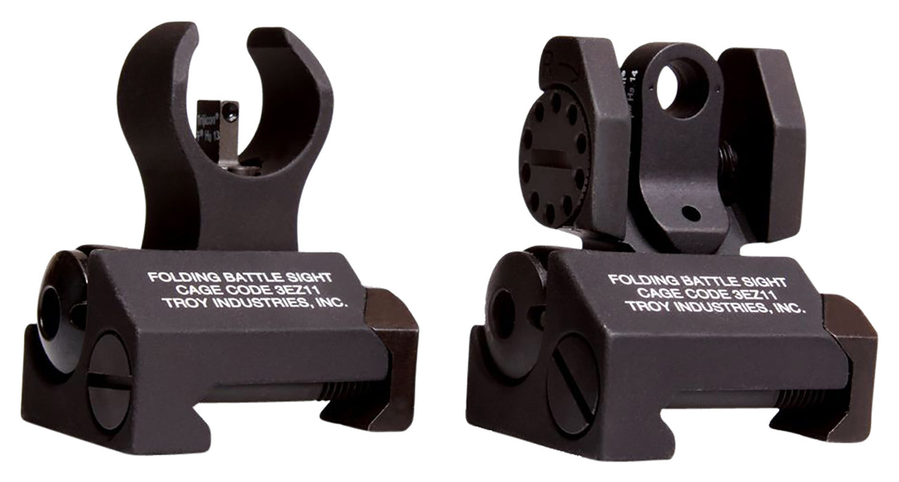 Troy Ind SSIGIARSTBT00 Tritium Micro BattleSight Set HK Front & Round Rear  Black Hardcoat Anodized