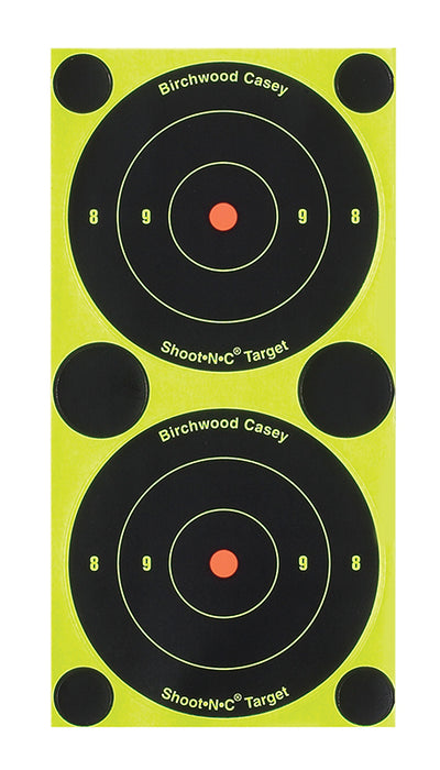 Birchwood Casey 34375 Shoot-N-C Reactive Target Self-Adhesive Paper Air/Rimfire Rifle Black/Yellow 3" Bullseye Includes Pasters 240 Targets