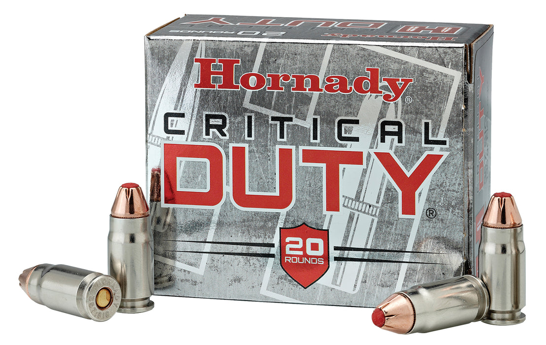 Hornady 90226 Critical Duty  9mm Luger +P 135 gr 1110 fps Hornady FlexLock (FL) 25 Bx/10 Cs