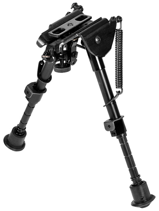 NcStar ABPGC2 Precision Grade Compact Notched Bipod 5.5-8" w/Notched Legs Aluminum/Steel Includes 3 Adapters