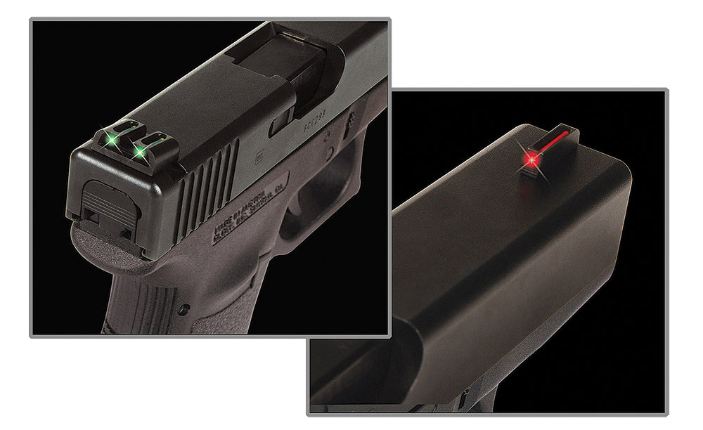 TruGlo TG131S2 Fiber-Optic  Black | Red Fiber Optic Front Sight Green Fiber Optic Rear Sight