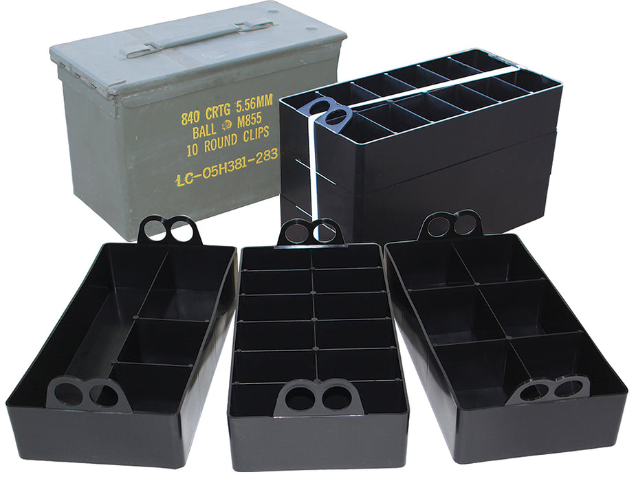 MTM Case-Gard ACO Ammo Can Organizer Insert  Black Polypropylene 10.90" x 5.40" x 2.10"