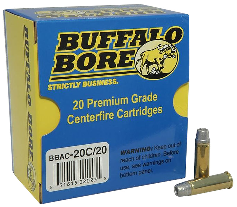 Buffalo Bore Ammunition 20C20 Standard Pressure Heavy 38 Special 158 gr 850 fps Lead Semi-Wad Cutter Hollow Point 20 Bx/12 Cs