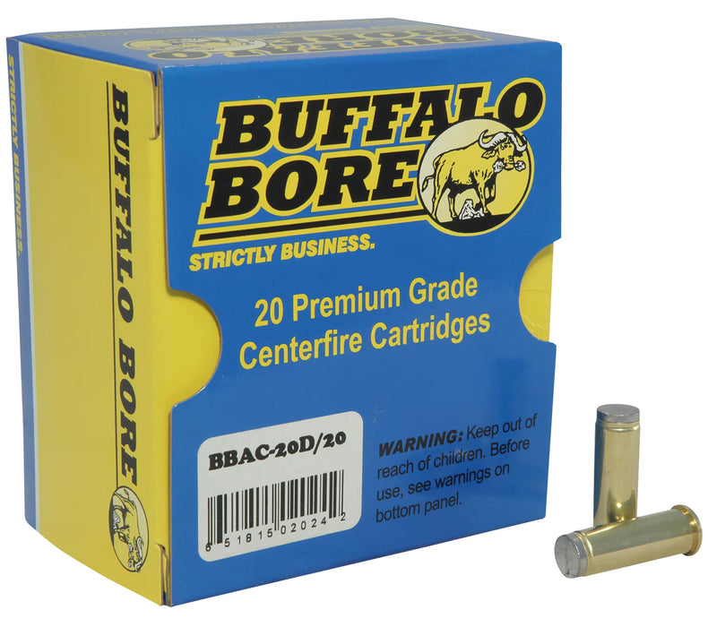 Buffalo Bore Ammunition 20D20 Standard Pressure Heavy 38 Special 150 gr 850 fps Hard Cast Wadcutter (HCWC) 20 Bx/12 Cs