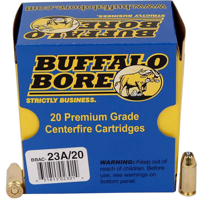 Buffalo Bore Ammunition 23A20 Heavy  40 S&W +P 155 gr 1300 fps Jacketed Hollow Point (JHP) 20 Bx/12 Cs