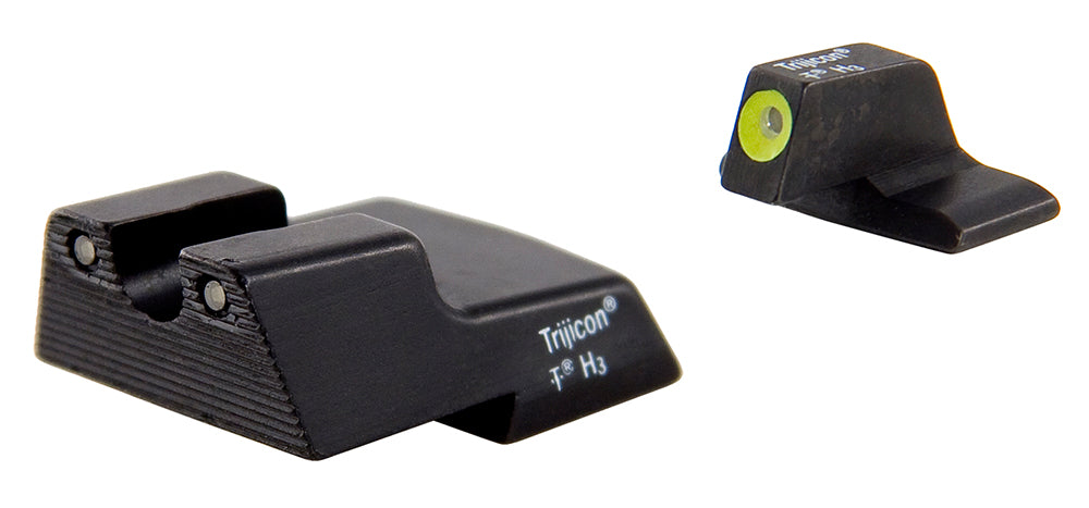 Trijicon 600602 HD Night Sights- H&K  Black | Green Tritium Yellow Outline Front Sight Green Tritium Black Outline Rear Sight