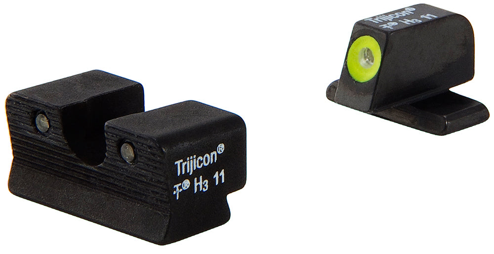 Trijicon 600578 HD Night SIghts- for Sig Sauer #6 Front/ #8 Rear  Black | Green Tritium Yellow Outline Front Sight Green Tritium Black Outline Rear Sight