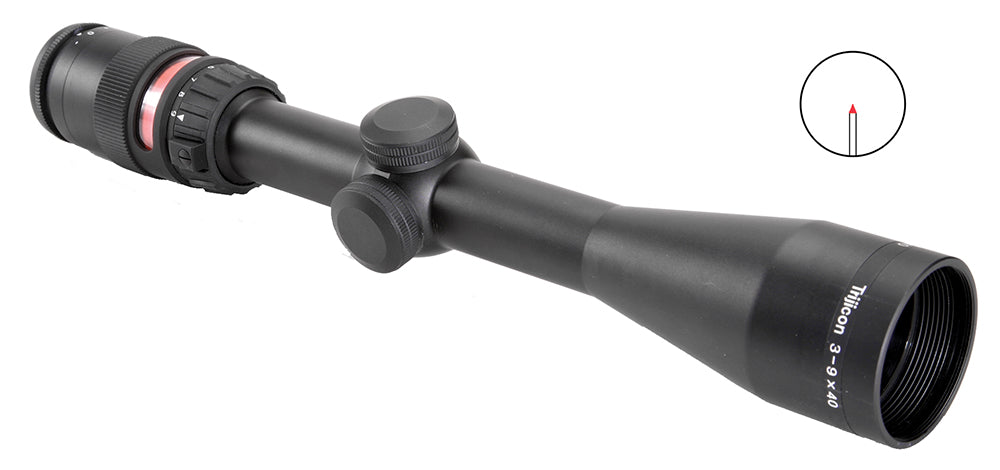 Trijicon 200010 AccuPoint  Black Hardcoat Anodized 3-9x 40mm 1" Tube Illuminated Red Triangle Post Reticle