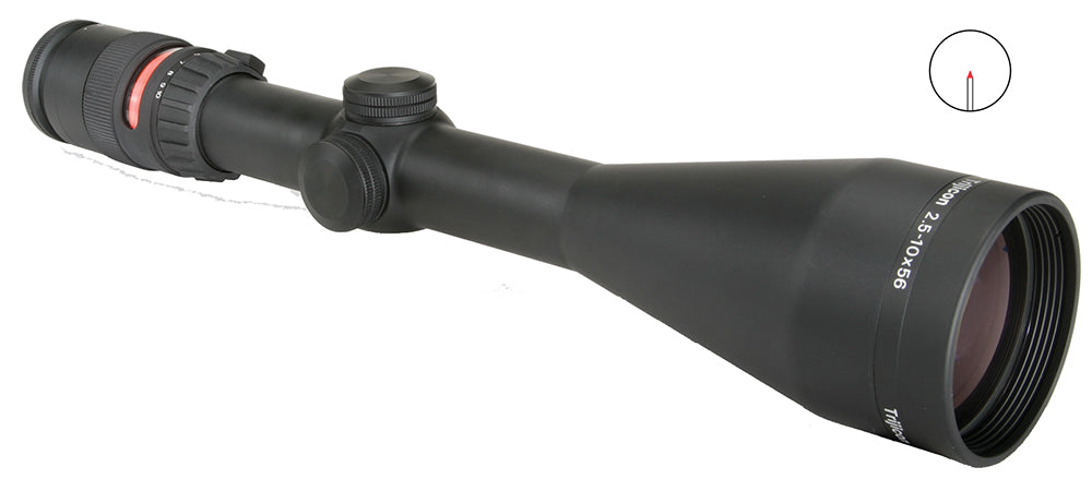 Trijicon 200035 AccuPoint  Black Hardcoat Anodized 2.5-10x56mm 30mm Tube Illuminated Red Triangle Post Reticle