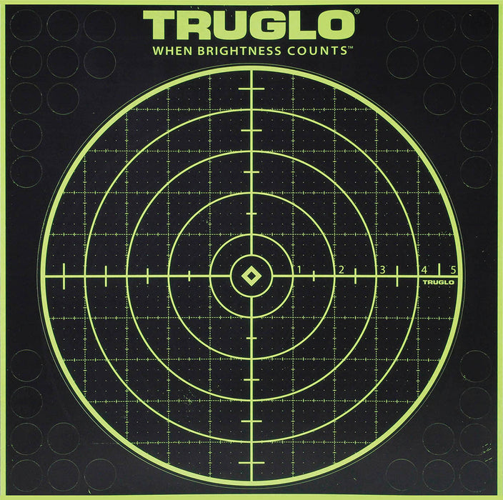 TruGlo TG10A6 Tru-See Splatter Target Black/Green Self-Adhesive Heavy Paper Universal Fluorescent Green 6 Pack Includes Pasters