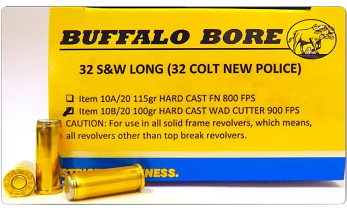 Buffalo Bore Ammunition 24L20 Outdoorsman  9mm Luger 147 gr Hard Cast Flat Nose (HCFN) 20 Per Box/12 Cs