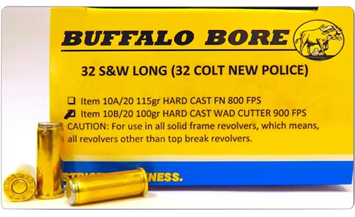 Buffalo Bore Ammunition 20H20 Outdoorsman  38 Special +P 158 gr 1250 fps Hard Cast (HC) 20 Bx/12 Cs